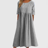 Doortje | Elegante damesjurk met ronde hals