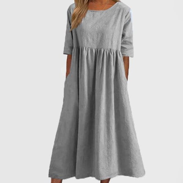 Doortje | Elegante damesjurk met ronde hals