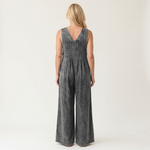Suzan - Denim jumpsuit met wijde plooipijpen - afbeelding 2