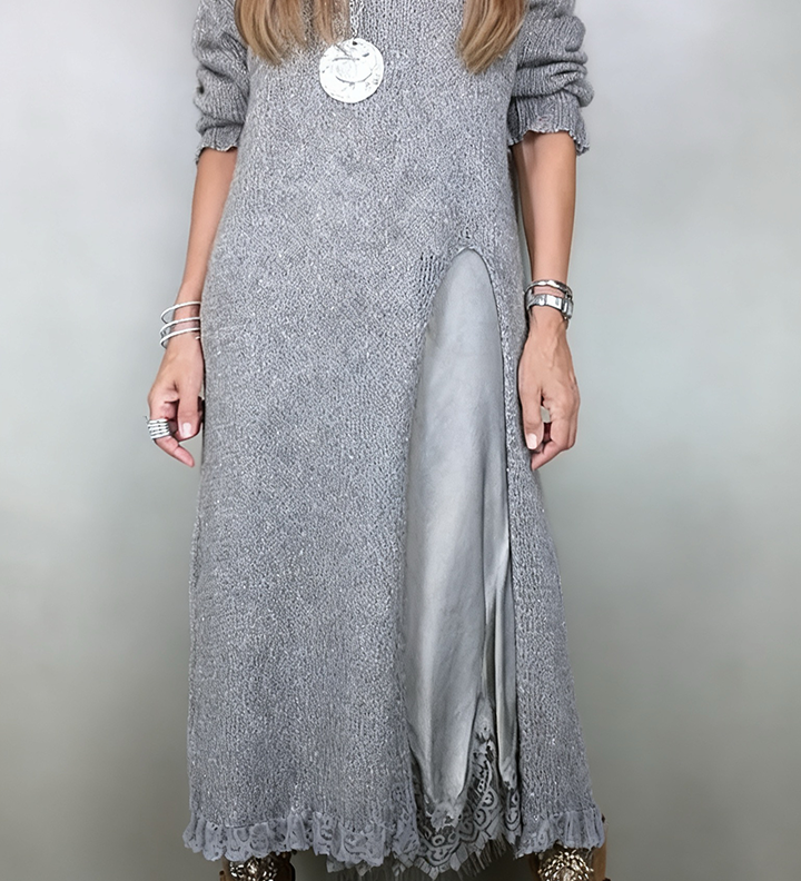 Laluna® | Complete stijlvolle outfit  (Lange trui + jurk)