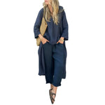 Iva - Complete tweedelige set - Marineblauw