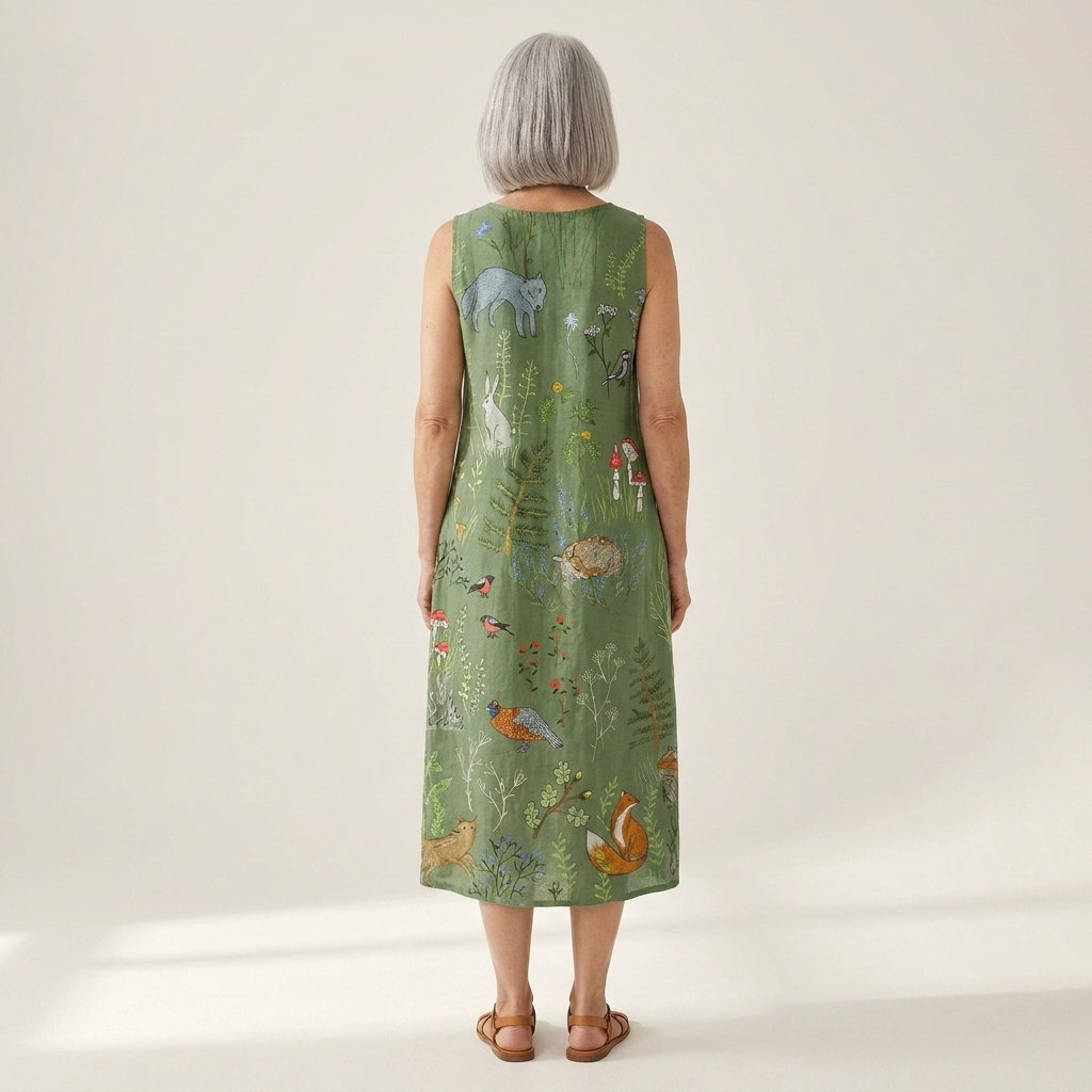 Lila - Mouwloze midi-jurk - afbeelding 4