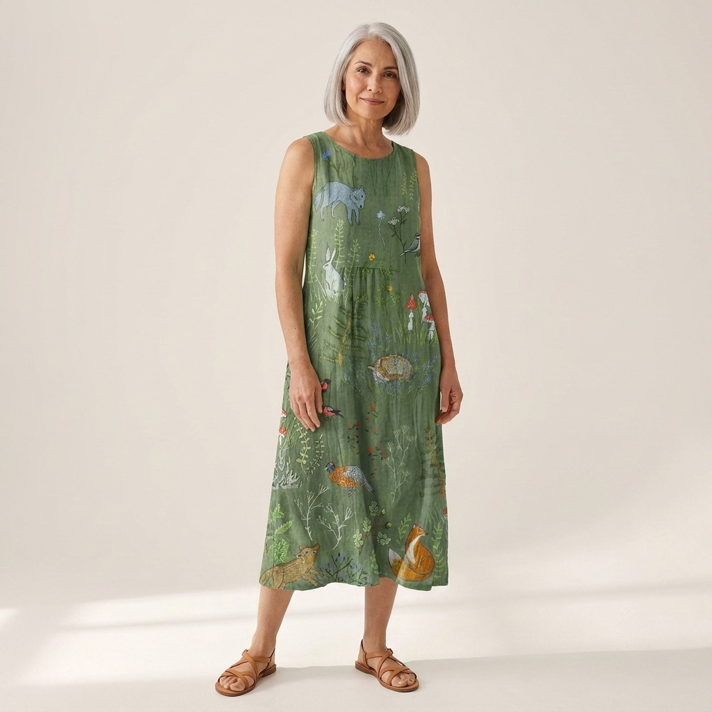 Lila - Mouwloze midi-jurk - afbeelding 2
