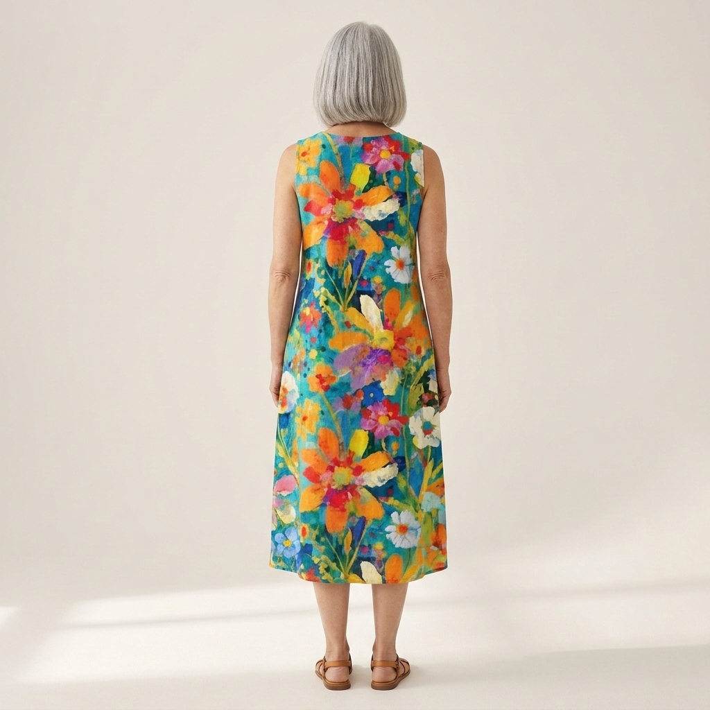 Sandra - Mouwloze midi-jurk - afbeelding 4