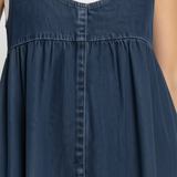 Rachel - Lange vintage denimjurk van zacht katoen - afbeelding 3