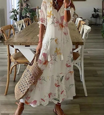 Vera | Elegante bohojurk met bloemenprint