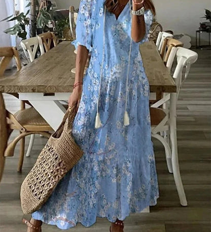 Vera | Elegante bohojurk met bloemenprint
