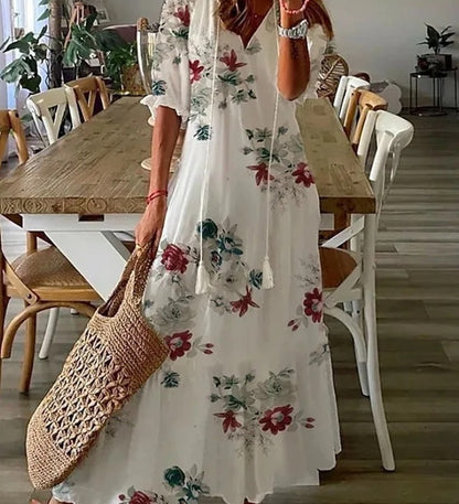 Vera | Elegante bohojurk met bloemenprint